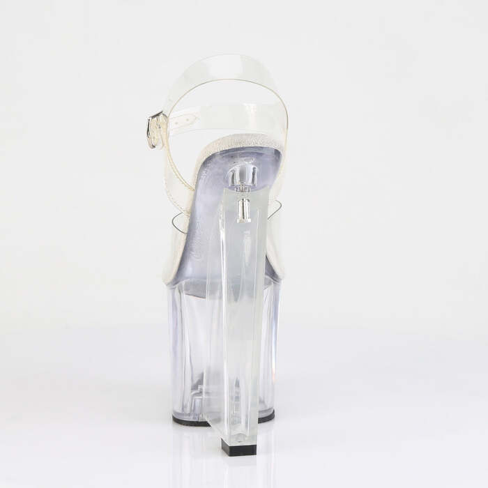 Босоножки Amaze-808, танкетка высотой 8 дюймов, ремешок на щиколотке шириной 3 1/2 дюйма, прозрачный/прозрачный