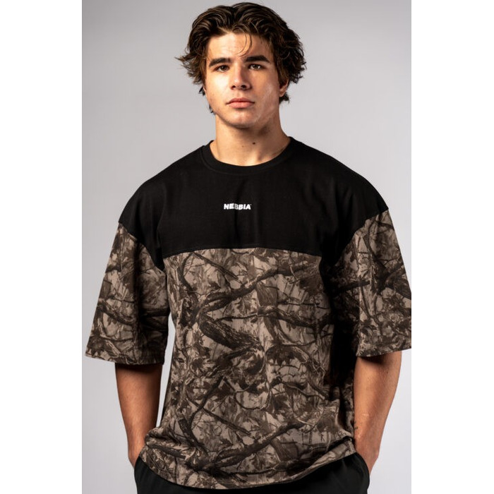 Футболка Nebbia Oversized Tee POWER Light Brown Camo 898