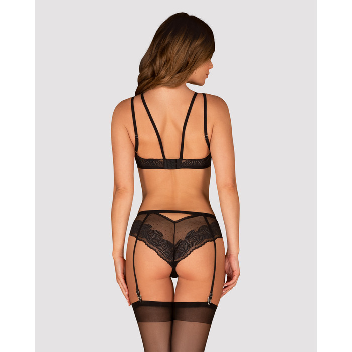 Сексуальный комплект Obsessive Allastia set Black L/XL