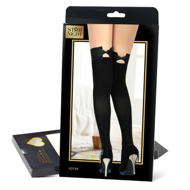 Панчохи з бантиками Star Night чорні, One Size