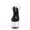 Босоніжки Pleaser Adore-708HGI на підборах 7 дюймів, босоніжки з ремінцем на щиколотці 2 3/4 дюйма з голограмними вставками, прозора/срібна голограма