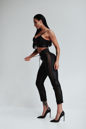 Топ Fitzona BLACK SHINY TOP WITH STRAPS