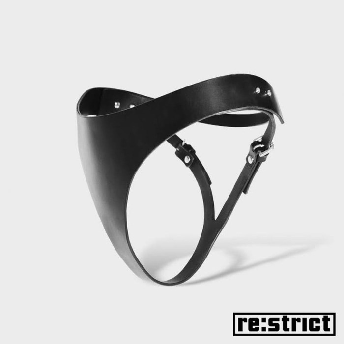 Трусики зі шкіри RESTRICT Dominus матові, чорні