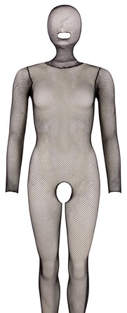 Комбінезон-маска з відкритим доступом NO:XQSE Catsuit Maske чорний, S-L