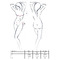 Комплект с открытым бюстом BRIDA SET WITH OPEN BRA black S/M - Passion