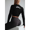 ТОП Nebbia LONG SLEEVE THUMBHOLE SPORTY CROP TOP BLACK 585