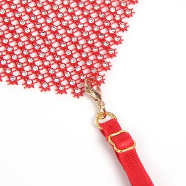 Красный сексуальный комплект белья в сеточку Star Night с цепочками и сердцами, L