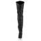 Boots Pleaser Legend-8868 *4 дюйма, застёгивающиеся на бедра, с эластичной вставкой, чёрная кожа