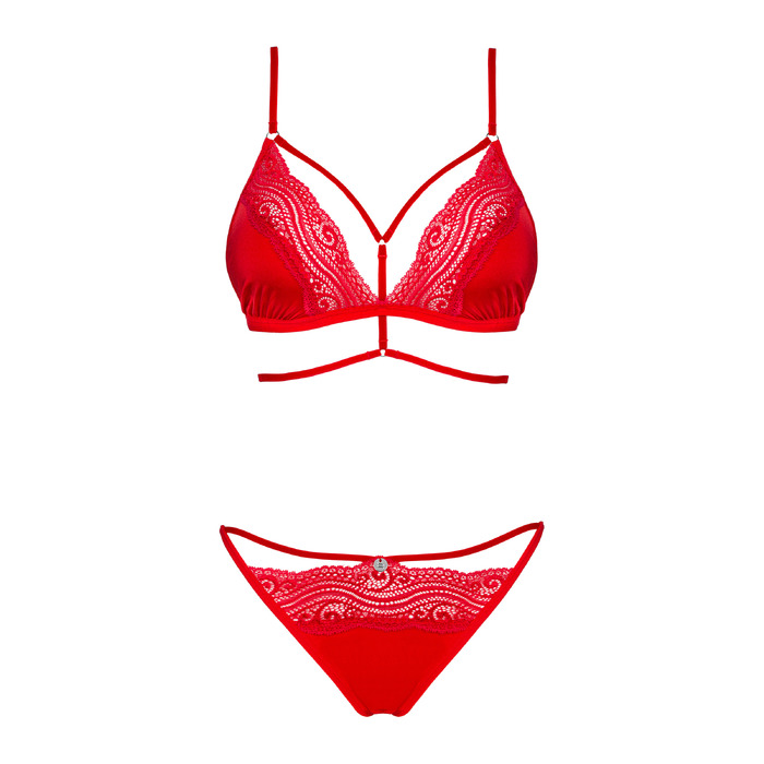 Сексуальный комплект Obsessive Diyosa set 2-pcs red XS/S