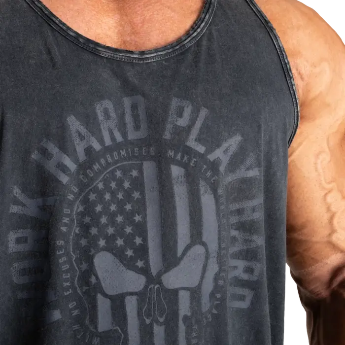 Майка GASP Skull T-Back 220991 Washed Black