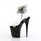 Босоніжки Pleaser Flamingo-891-2RS *8-дюймовий каблук, 4-дюймові босоніжки з манжетою на щиколотці зі стразами, прозорі/чорні