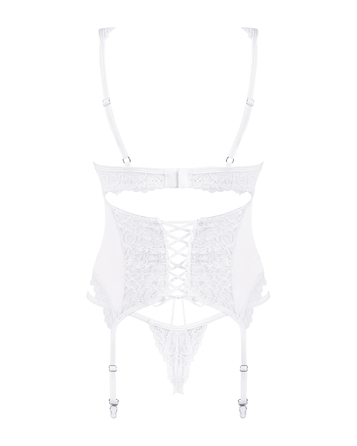 Комплект Obsessive Amor Blanco, білий, S/M