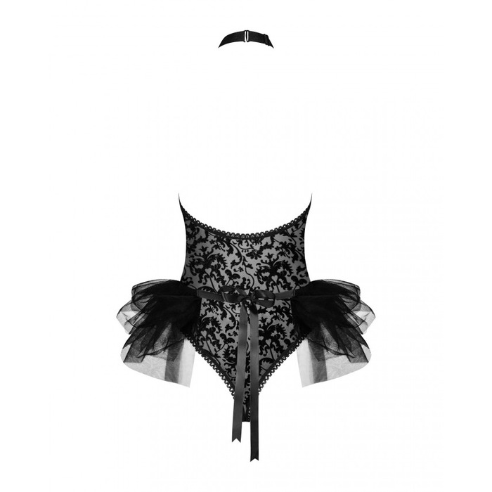 Костюм покоївки Obsessive Frilles Чорний S/M