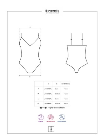 Купальник сдельный Obsessive Beverelle с глубоким декольте и шнуровкой, черный, M