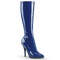Чоботи Pleaser до коліна Boots Seduce-2000, прості, еластичні, 5 дюймів, з блискавкою збоку, темно-сині
