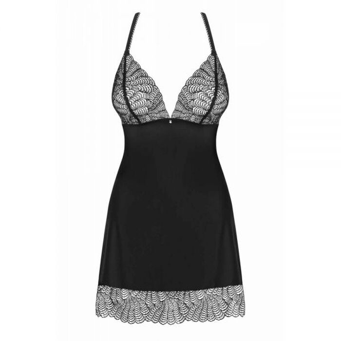 Cорочка Obsessive Chiccanta chemise & thong black L/XL