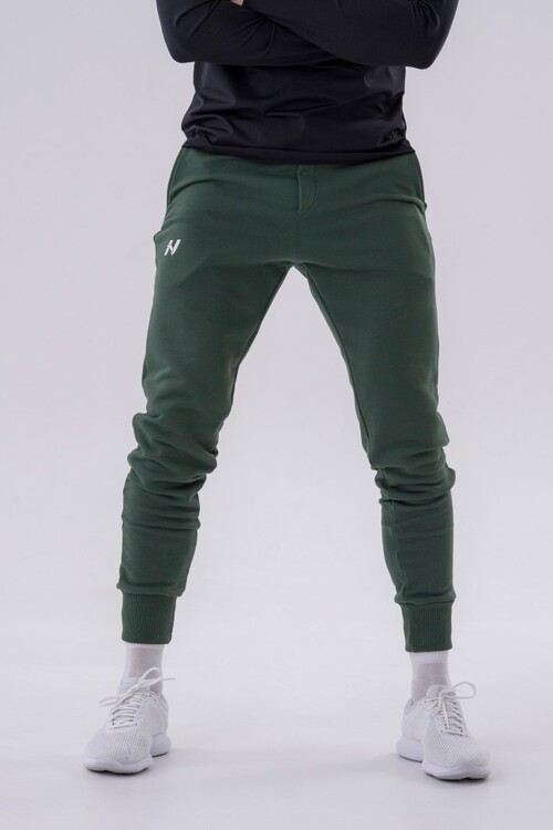 Штани Slim sweatpants with side pockets 'Reset” 321 Dark Green Khaki