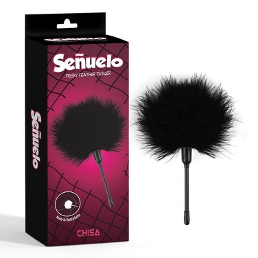 Пушок на длинной ручке CHISA Senuelo Pleasure Feather Tickler, черный