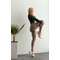 ТОП Nebbia ORGANIC COTTON RIBBED LONG SLEEVE TOP DARK GREEN 415