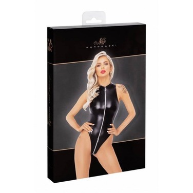 Боди L F294 Noir Handmade, с молнией, черное