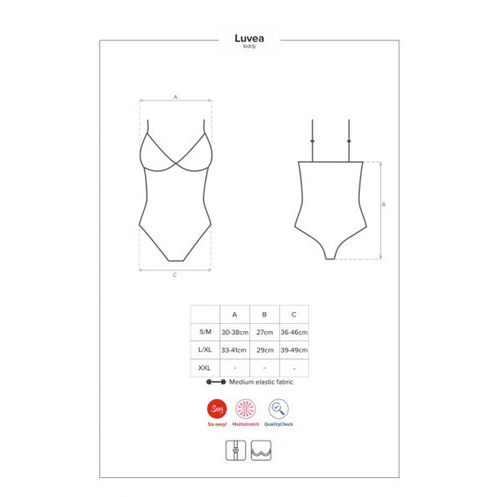 Боди Obsessive Luvae teddy S/M