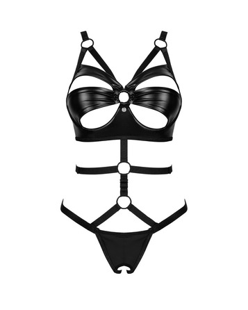 Боди с открытым доступом XS/S Armares Obsessive, черное