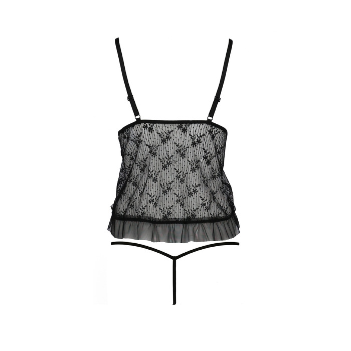 Боди с открытым доступом и грудью JUSTINA BODY black S/M - Passion