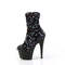 Чоботи Pleaser Adore-1042SQ *7 дюймів на підборах, 2 3/4 дюйма з блискітками PF, чорні
