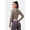 ТОП Nebbia LONG SLEEVE THUMBHOLE SPORTY CROP TOP MOCHA 585