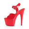 Босоніжки Pleaser Adore-708N на підборах 7 дюймів, з ремінцем на щиколотці 2 3/4 дюйма, червоні