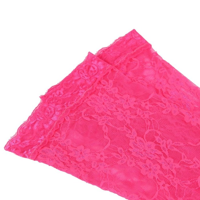 Боди с чулками Star Night кружевное, полупрозрачное, розовое, M