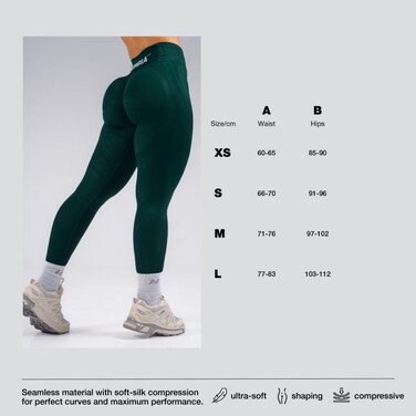 Легінси Nebbia High-Waist Extra Push-Up Leggings PRIMAL Dark Green 850