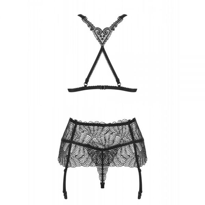 Комплект Obsessive Chiccanta 3 pcs set black S/M