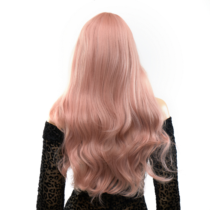Перука довга хвиляста Fetish Hair ніжно рожева, 60 см
