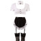 Костюм горничной Cottelli Collection Maid Set, 6 предметов, черно-белый, S