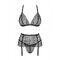 Комплект Obsessive Chiccanta 3 pcs set black L / XL