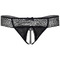 Трусики з інтимним вирізом S/M Roxanne Daring Intimates, чорні
