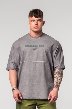 Футболка Nebbia Washed-off Oversized Heavyweight Cotton T-shirt NO SHORTCUTS Light Grey 369