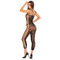 Комбінезон Rene Rofe Animal Crotchless, сітку, з інтимним доступом, леопардовий, чорний