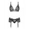 Комплект Obsessive Mixty 3-pcs set black L / XL