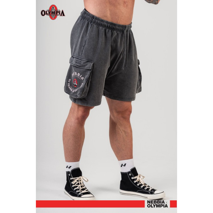 Шорти Nebbia Washed Loose Fit Cargo Shorts LEGACY Black 787