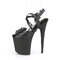 Босоножки Pleaser Flamingo-824. Каблук 8 дюймов, 4-дюймовый PF-застежка с открытым носком и перекрещивающимися ремешками на щиколотке. Цвет: чёрный.