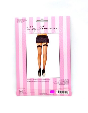 Черные чулки Leg Avenue Ultra Sheer Backseam
