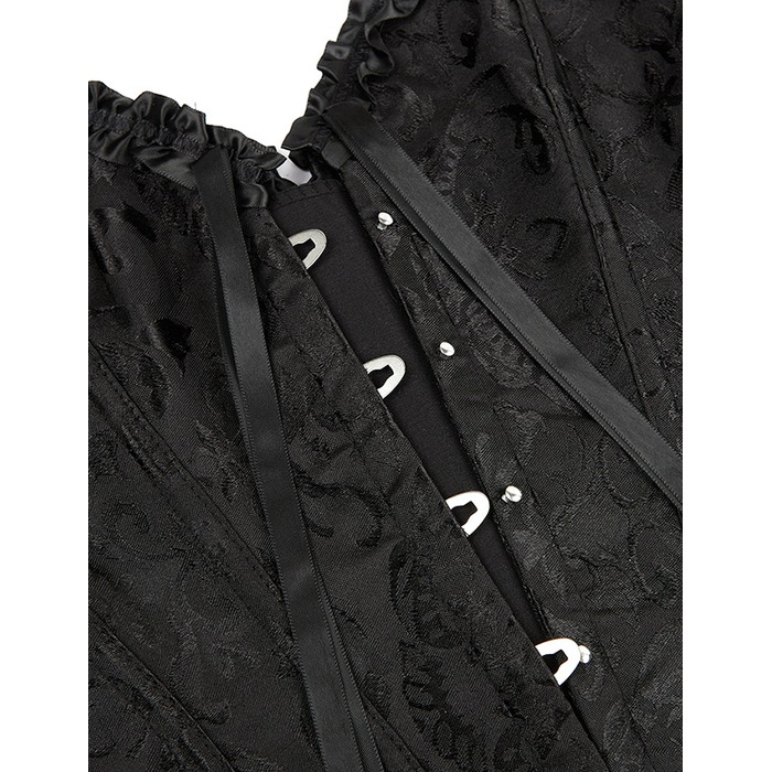 Сексуальный корсетный топ Star Night с цветочным узором, черный, XL (без коробки)