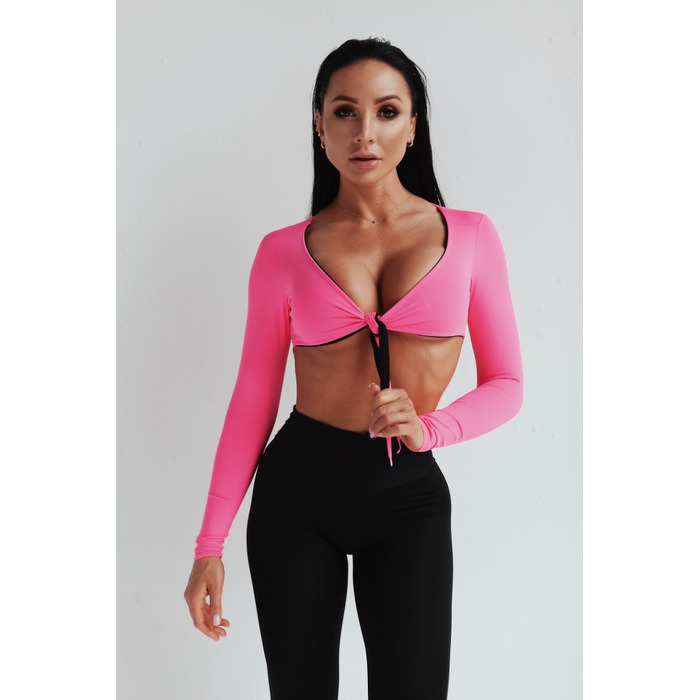 ТОП PINK TOP WITH LONG SLEEVE AND TIE