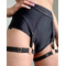 DANCE EXO BELT — Високі Шорти З Поясом Та Підвʼязками Для Pole Dance, Heels І Сценічних Виступів - чорний