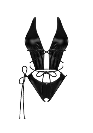 Боди виниловое Obsessive Cordellis crotchless teddy O/S