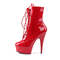 Ботильйони Pleaser Boots Delight-1020 6 дюймів на шнурівці PF, червоні