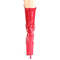 Ботинки Pleaser Flamingo-1050, каблук 8 дюймов, 4-дюймовые PF-сапоги до середины голени, шнуровка спереди, молния сбоку, красные