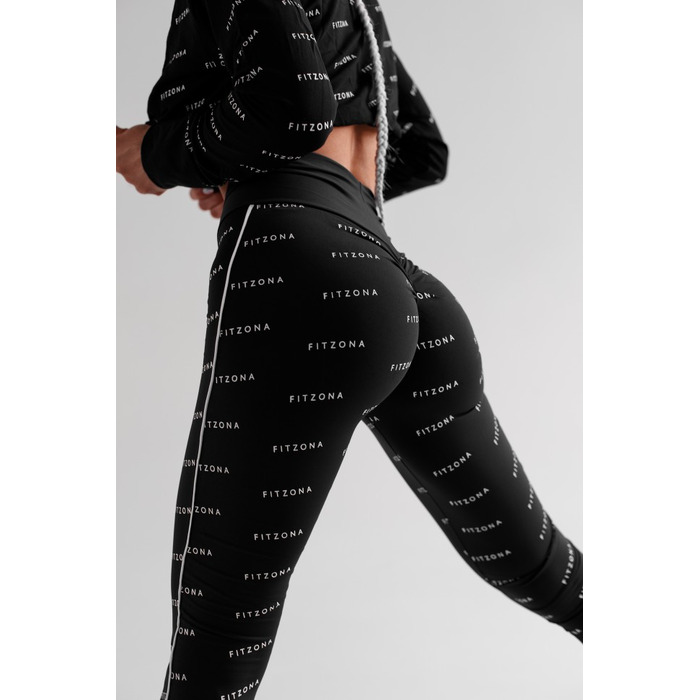 Легінси FZ Black Leggings with Logo All Over